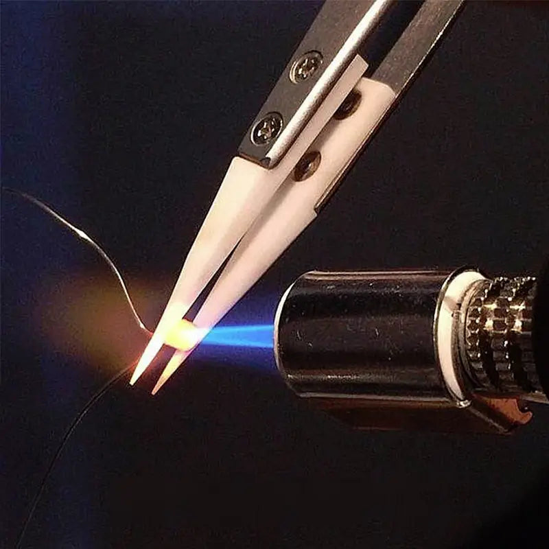 Ceramic Tweezers for Electronics with Stainless Steel Handle