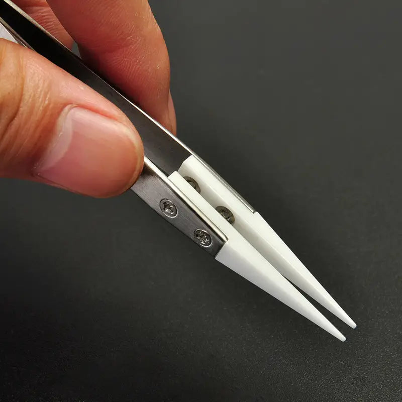 Ceramic Tweezers for Electronics with Stainless Steel Handle