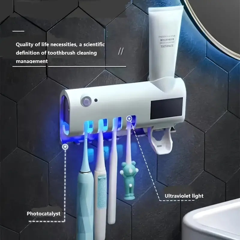 Toothbrush UV Sterilizer with Wall Mounted Holder (1pc)
