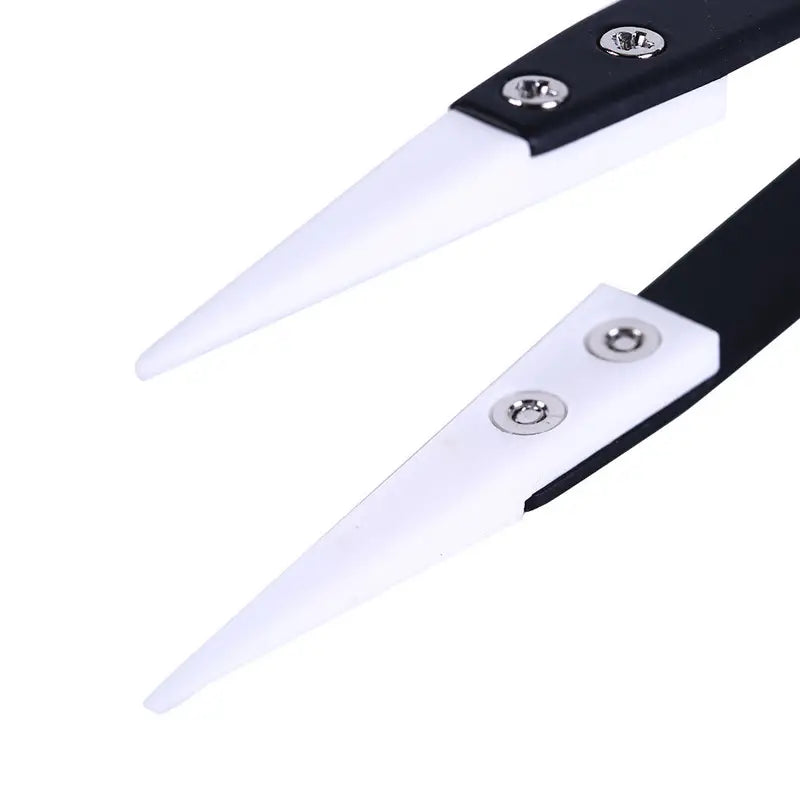 Ceramic Tweezers for Electronics with Stainless Steel Handle