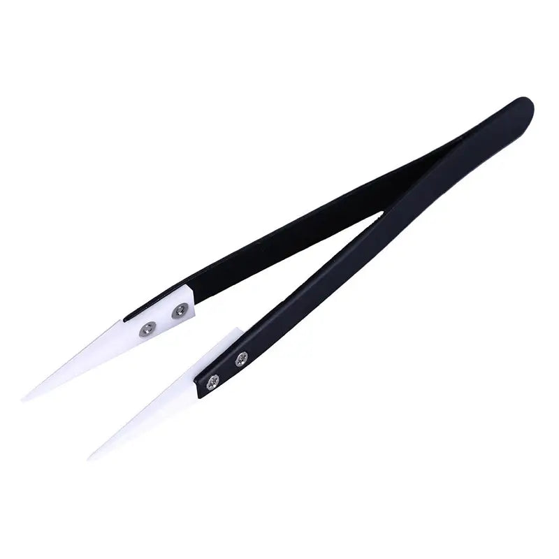 Ceramic Tweezers for Electronics with Stainless Steel Handle
